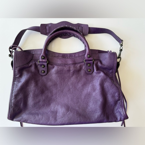 ‼️SOLD‼️ BALENCIAGA S/S 2012 RH Dark Violet Purple City Bag - Picture 2 of 15